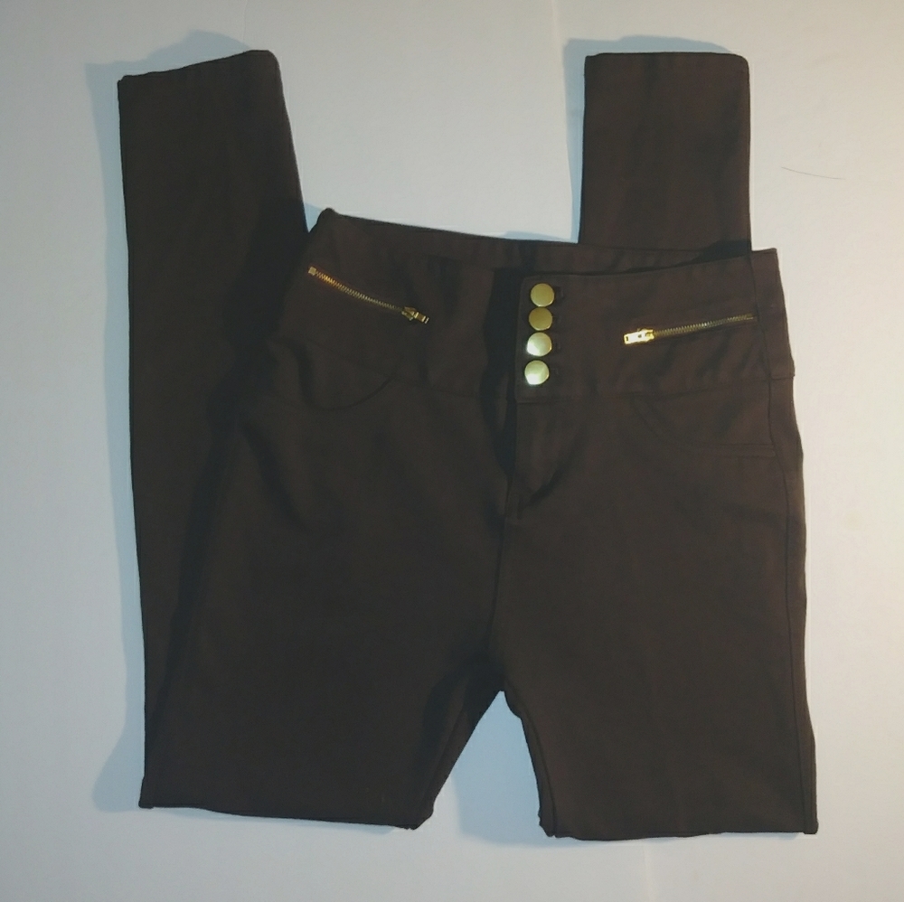 High Waisted Brown Jeans